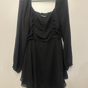 Altar'd State Black Long Sleeve Mini  Ruched Detail Size XL